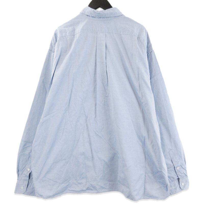 Sillage シアージ 長袖シャツ ビッグシルエット レギュラーカラー オーバーサイズ 日本製 ブルー F