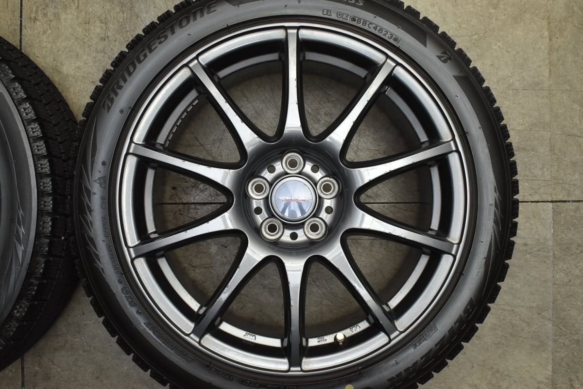  バリ溝 ヴェルヴァ 17 in 7 J 48 PCD 100 ブリヂストン ブリザック VRX 2 215 45 R プリウス カローラツーリング BRZ インプレッサ 17インチ タイヤ ホイールセット