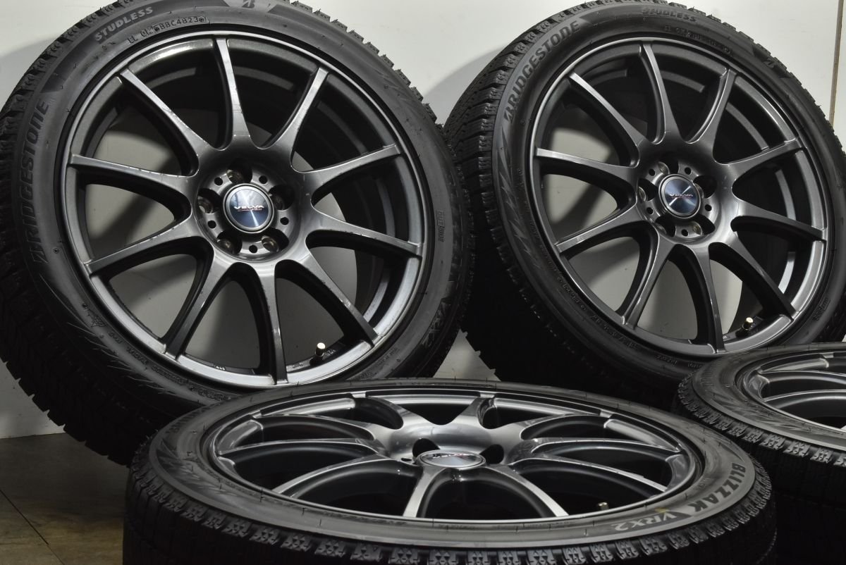 バリ溝 ヴェルヴァ 17 in 7 J 48 PCD 100 ブリヂストン ブリザック VRX 2 215 45 R プリウス カローラツーリング BRZ インプレッサ