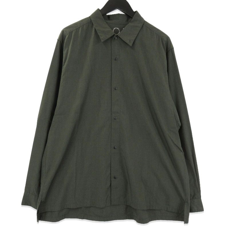 山と道 ヤマトミチ Bamboo Shirt 長袖シャツ バンブーシャツ オリーブ L
