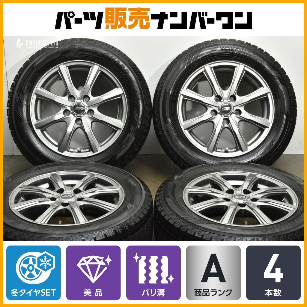 バリ溝 美品】SR 16in 6.5J +45 PCD114.3 アイスガードiG60 215/60R16 