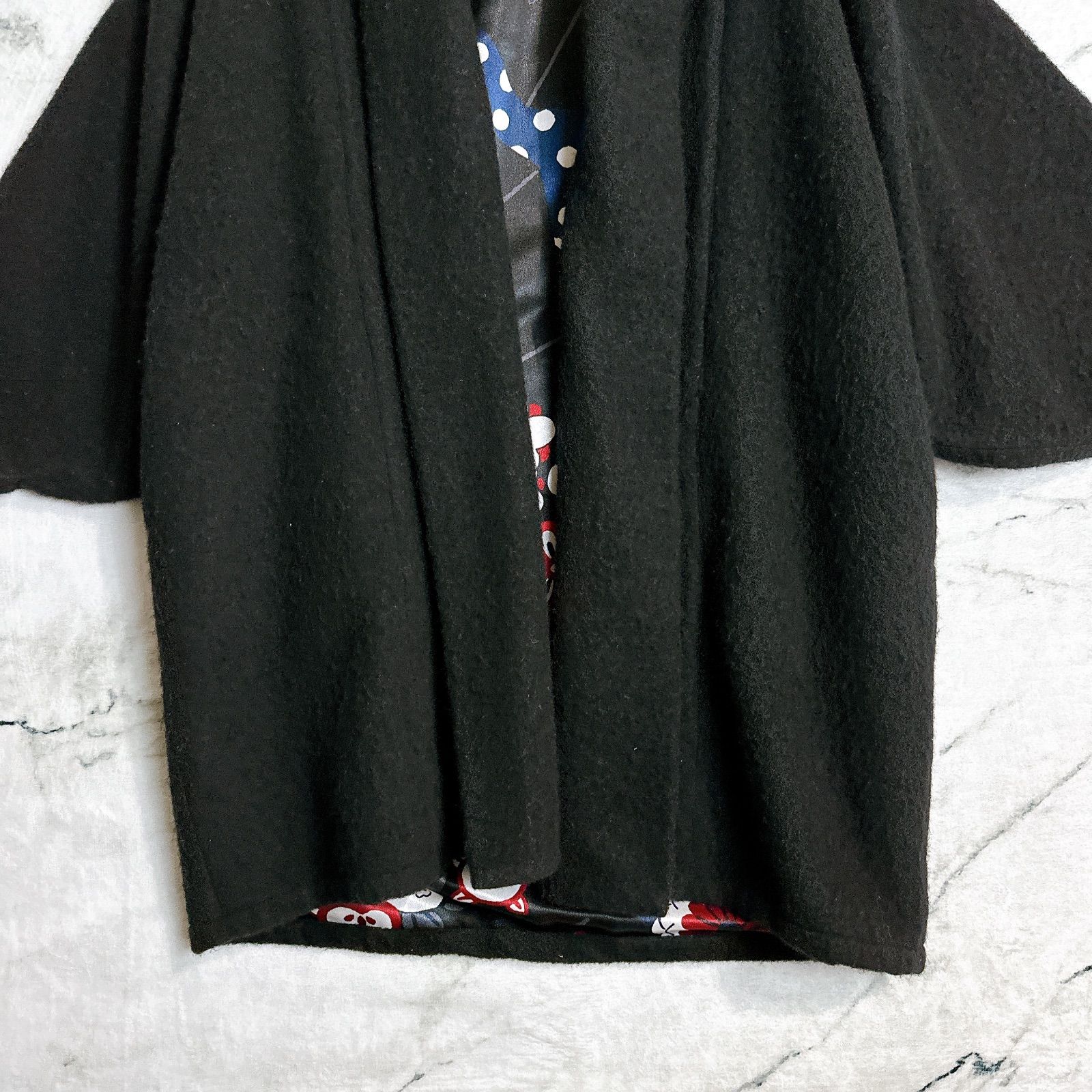 SOU・SOU 京都岡田縫工所 薙刀袖 ウールコート S 京都製 和モダン 花柄