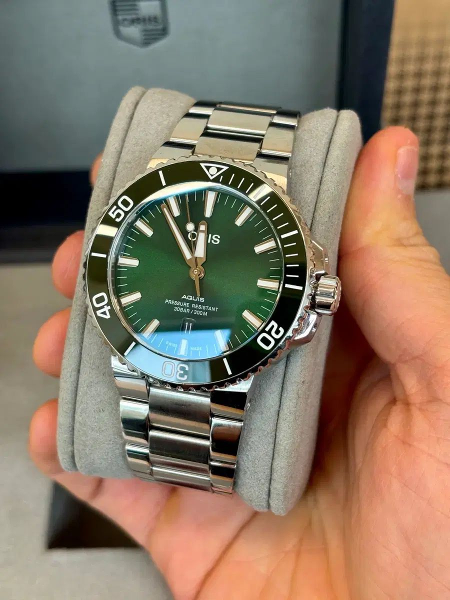 ORIS アクアス 43 5 グリーン 良し