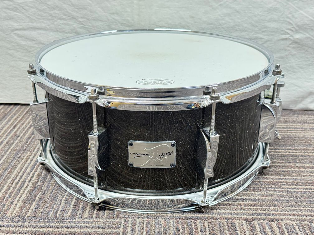 CANOPUS YAIBA 2 6.5 x 14 Snare Drum Ice Black Sparkle LQ