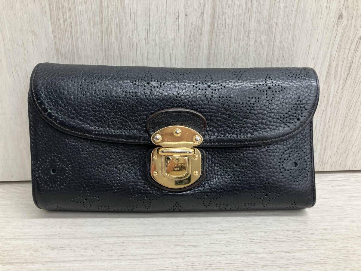 LOUIS VUITTON ルイヴィトン モノグラムマヒナ ポルトフォイユアメリア 長財布 TN 0171 M 95549 ブラック