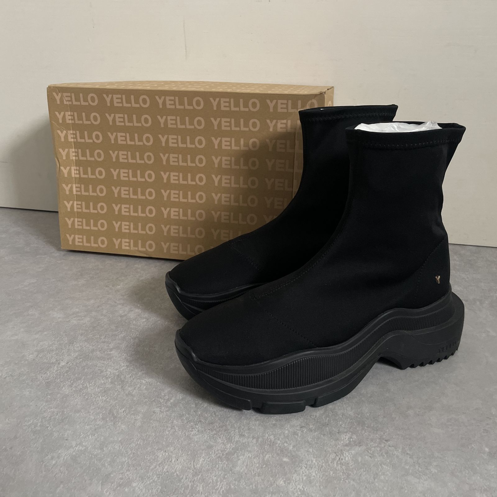 靴 TOKYO BLACK SINGLE SNEAKER SHORT BOOTS TOKYO BLACK SINGLE SNEAKER SHORT BOOTS S