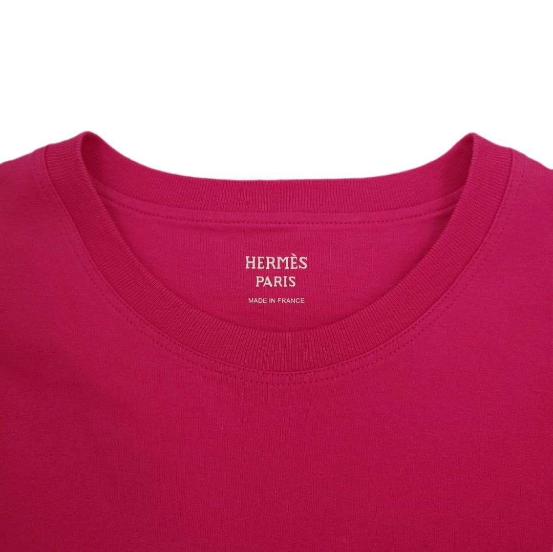 HERMES エルメス コットン ワンピース Tシャツワンピ ピンク 36サイズ
