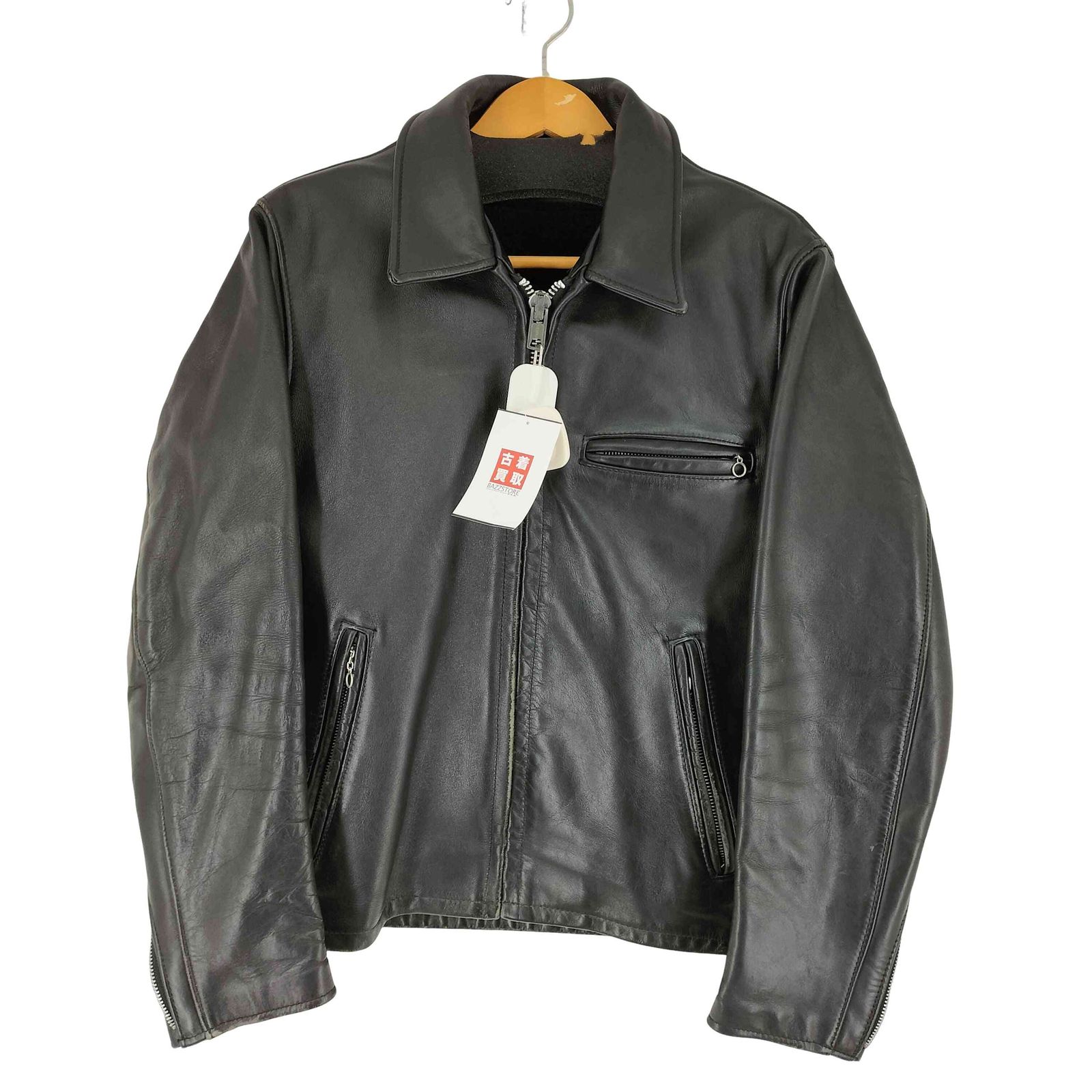 Schott(ショット) USA製 ライナー付き 643 レザー ジャケット メンズ US：34 【中古】【ブランド古着バズストア】 ショット Schott USA製 ライナー付き 643 レザー ジャケット メンズ US