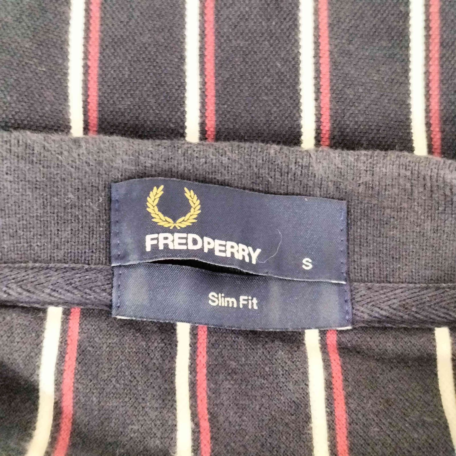 フレッドペリー FRED PERRY 月桂樹 ロゴ刺繍 ストライプ S/S