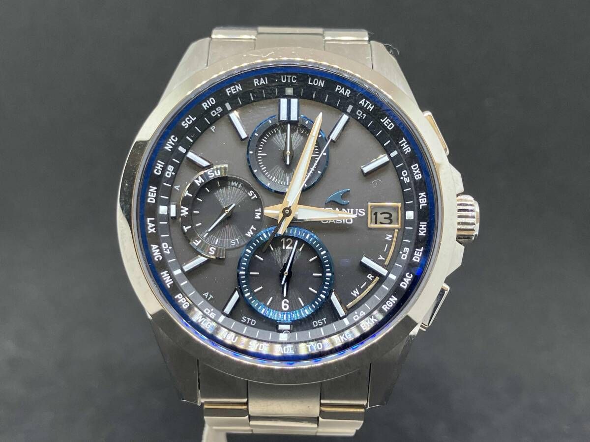 CASIO OCEANUS カシオ オシアナス クラシックライン OCW T 2600 1 AJF メンズ 電波ソーラー 腕時計 チタン 箱有り
