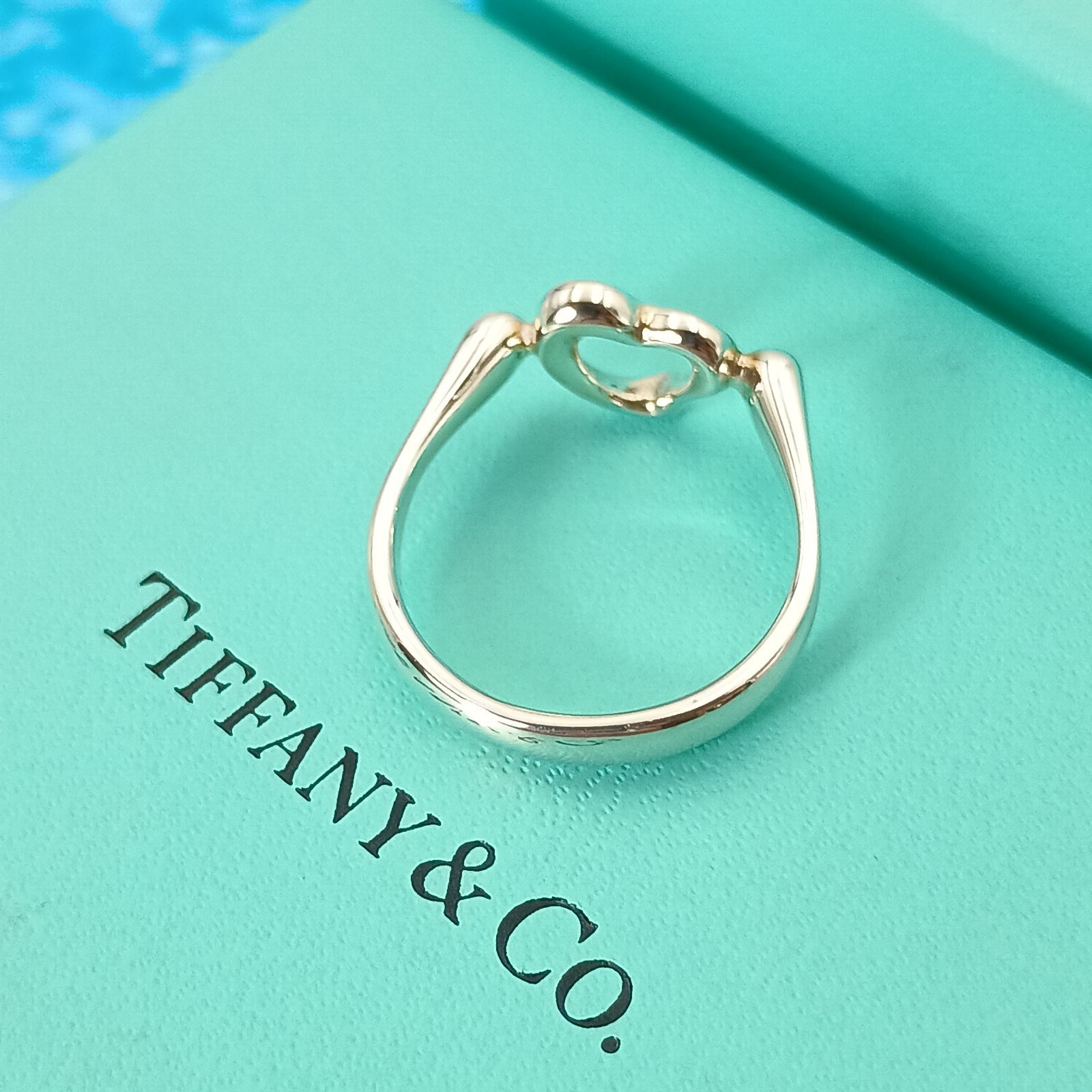 TIFFANY＆Co.★オープンハートリング★約12号 TIFFANY&Co. ティファニー 12号 オープンハート リング 指輪