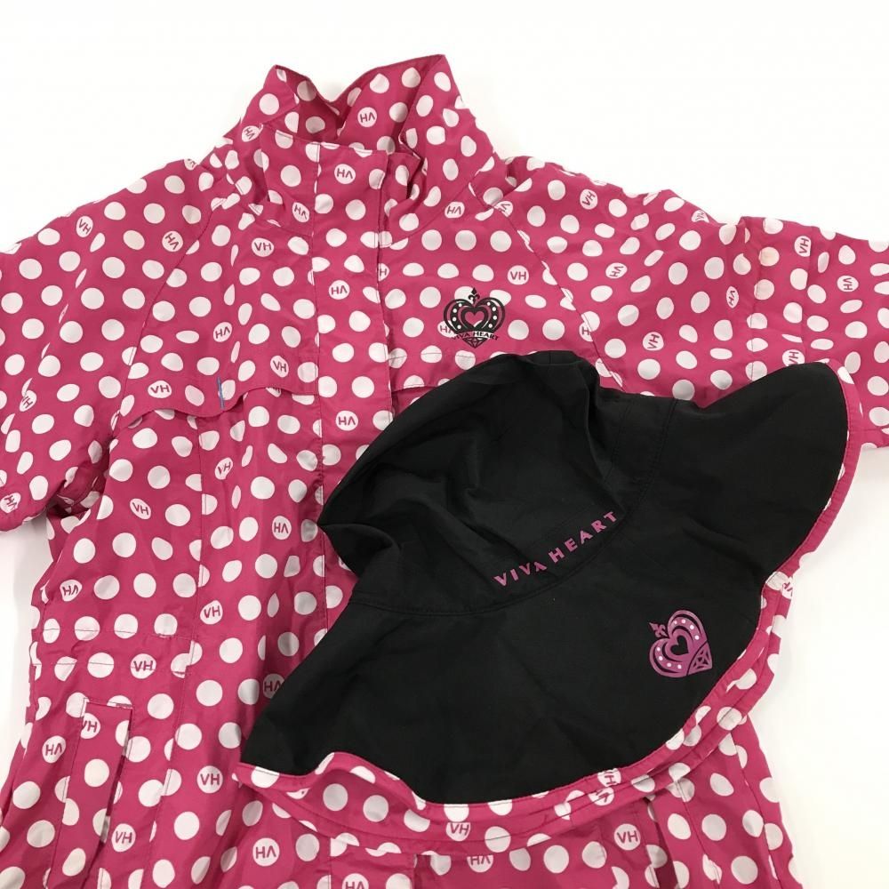 美品】ビバハート レインウェア(2WAYレインワンピース×ハット) ピンク