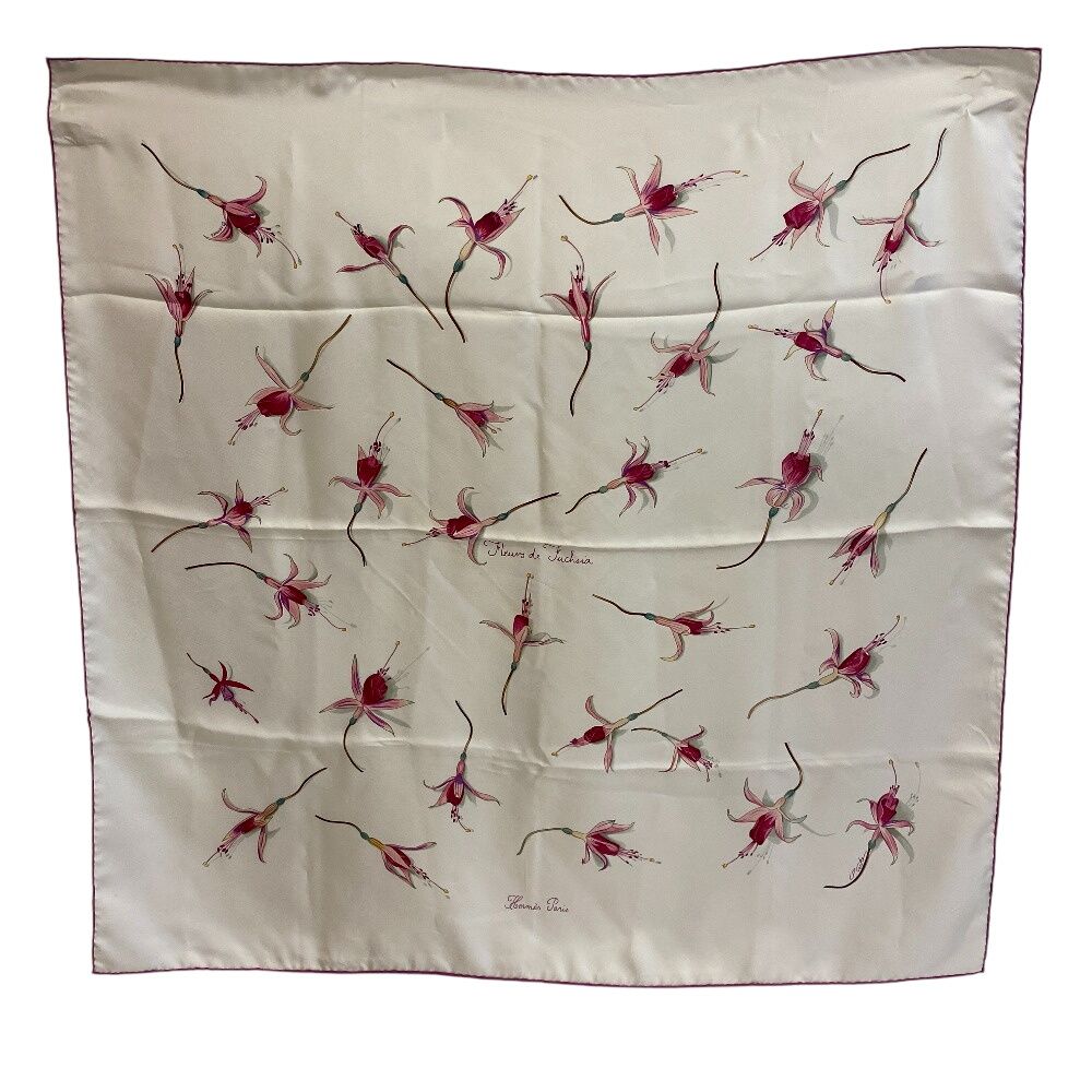 HERMES エルメス フクシャの花 ソルド品 Fleurs De Fuchsia スカーフ 