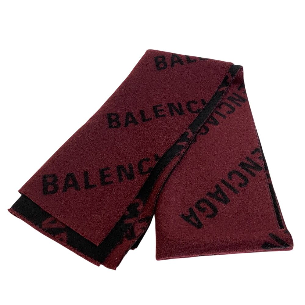 BALENCIAGA バレンシアガ 685514 420B8 ロゴ入り スカーフ マフラー