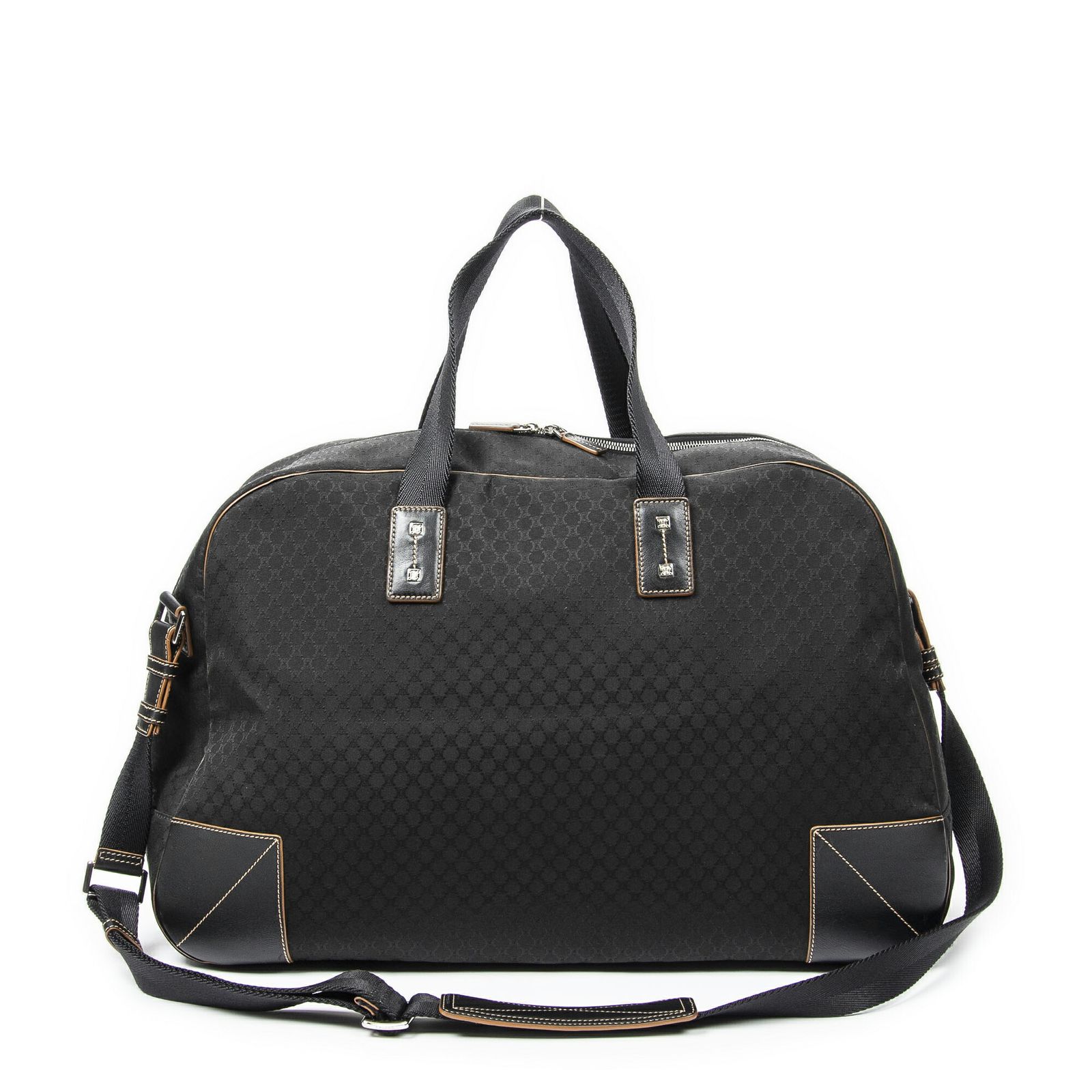 中古] CELINE セリーヌラージダッフルバッグ黒マカダムキャンバスA