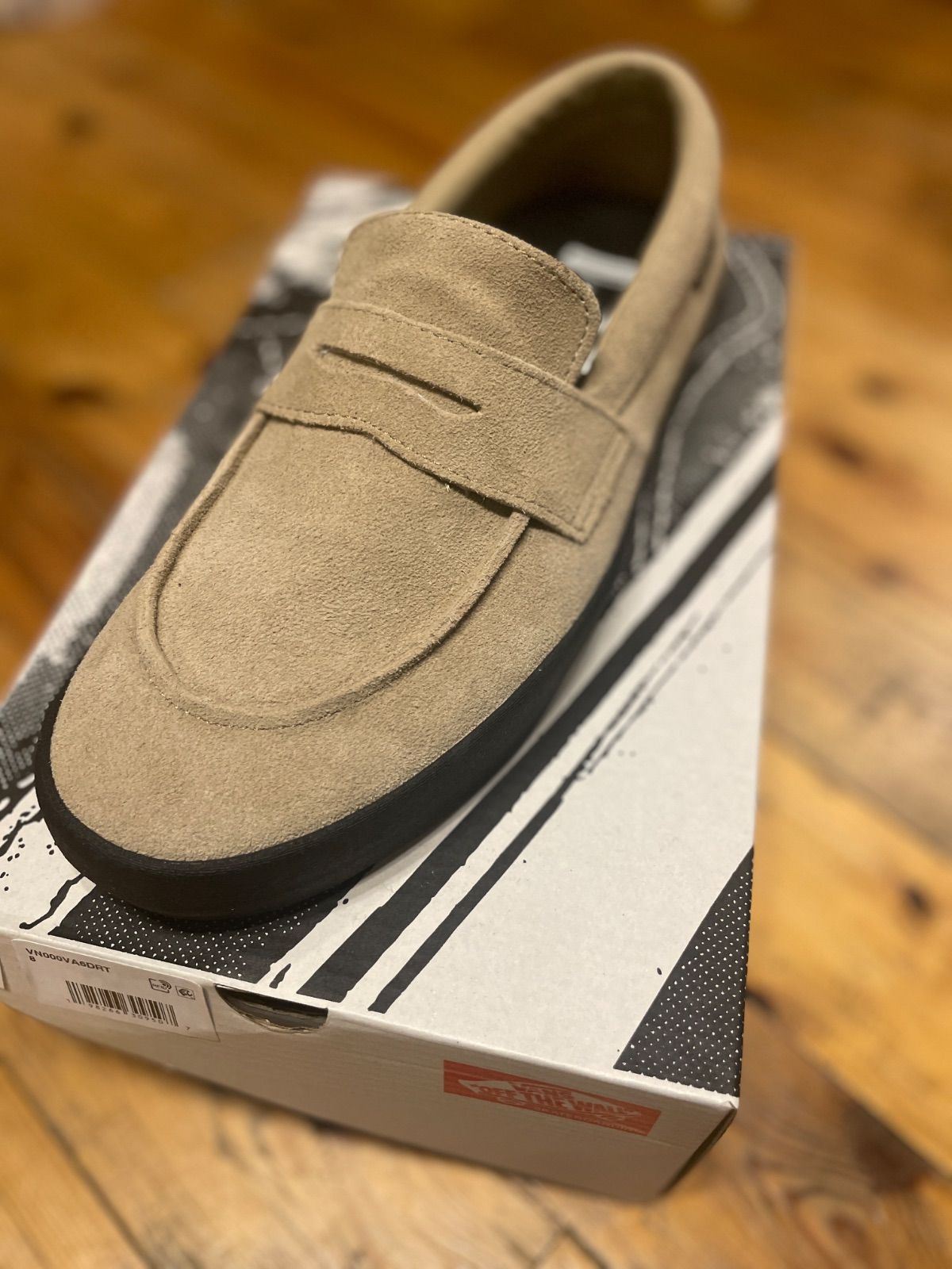 VANS SKATE LOAFER Suede Incense Black スエード ローファー ベージュ 