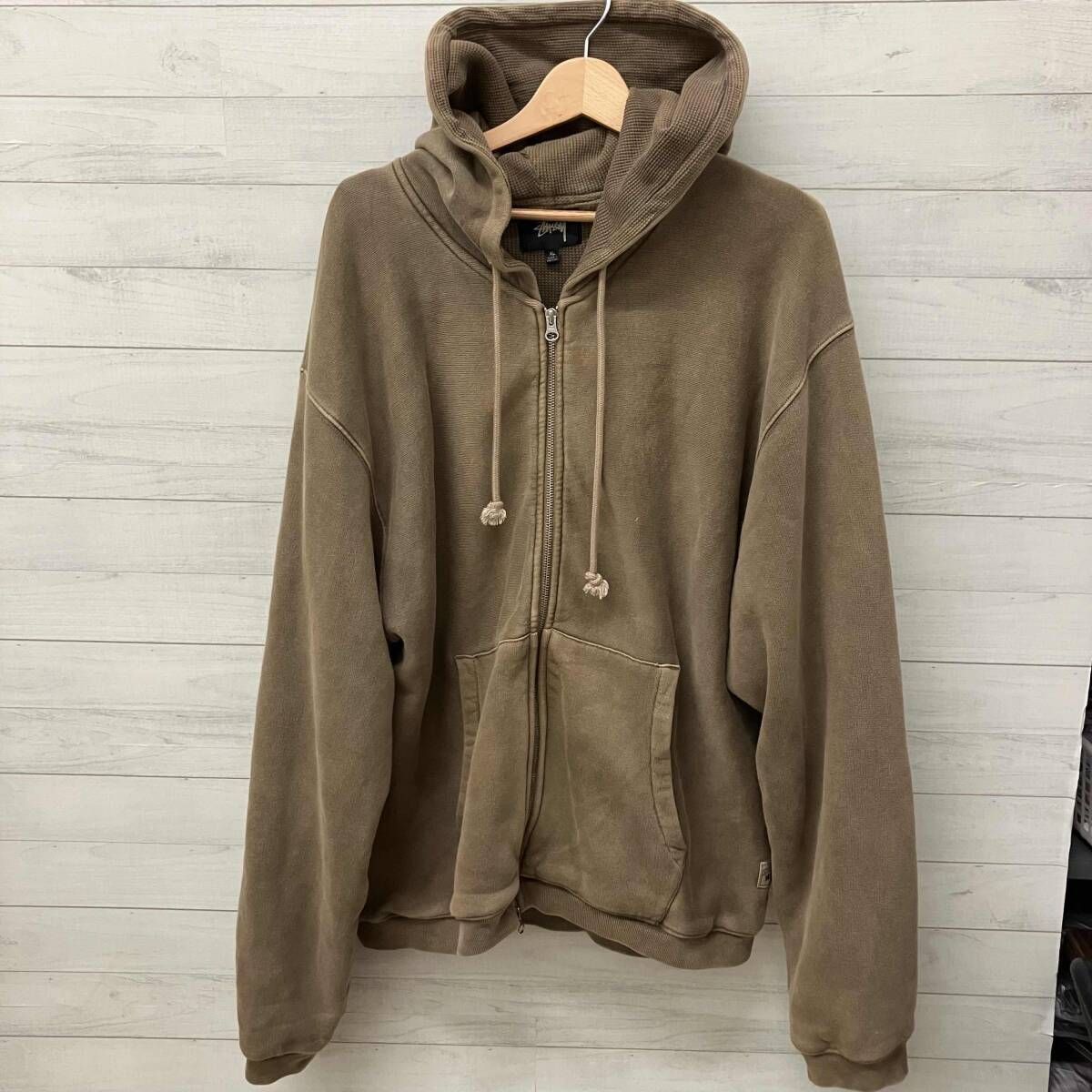STUSSY ステューシー パーカー Waffle Lined Zip Hoodle メンズ XL 
