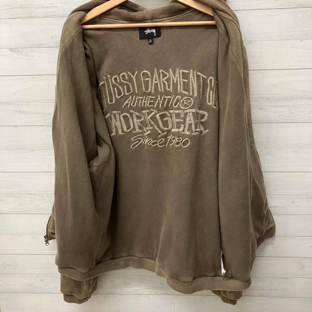 STUSSY ステューシー パーカー Waffle Lined Zip Hoodle メンズ XL 