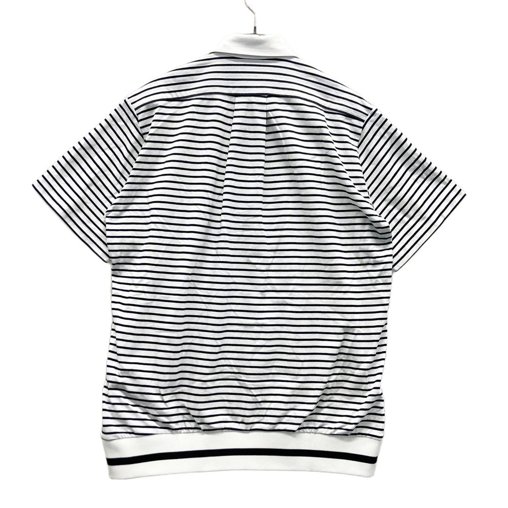 サイズ M MUTA MARINE ムータマリン 半袖ポロシャツ ボーダー柄 ホワイト系 ゴルフウェア メンズ ストスト