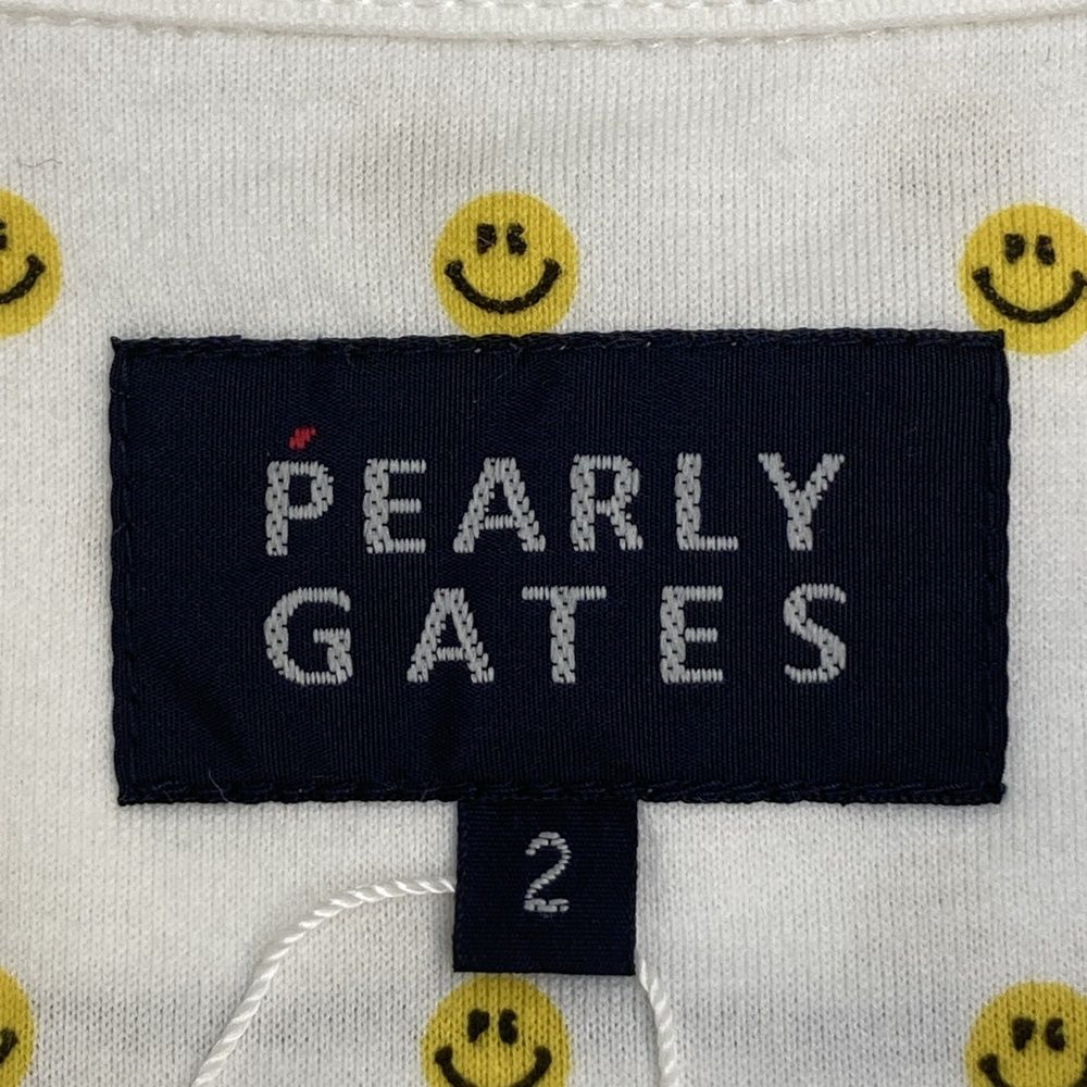 サイズ 2 PEARLY GATES パーリーゲイツ 半袖ポロシャツ ニコちゃん ホワイト系 ゴルフウェア レディース ストスト ゴルフ ゴルフバッグ