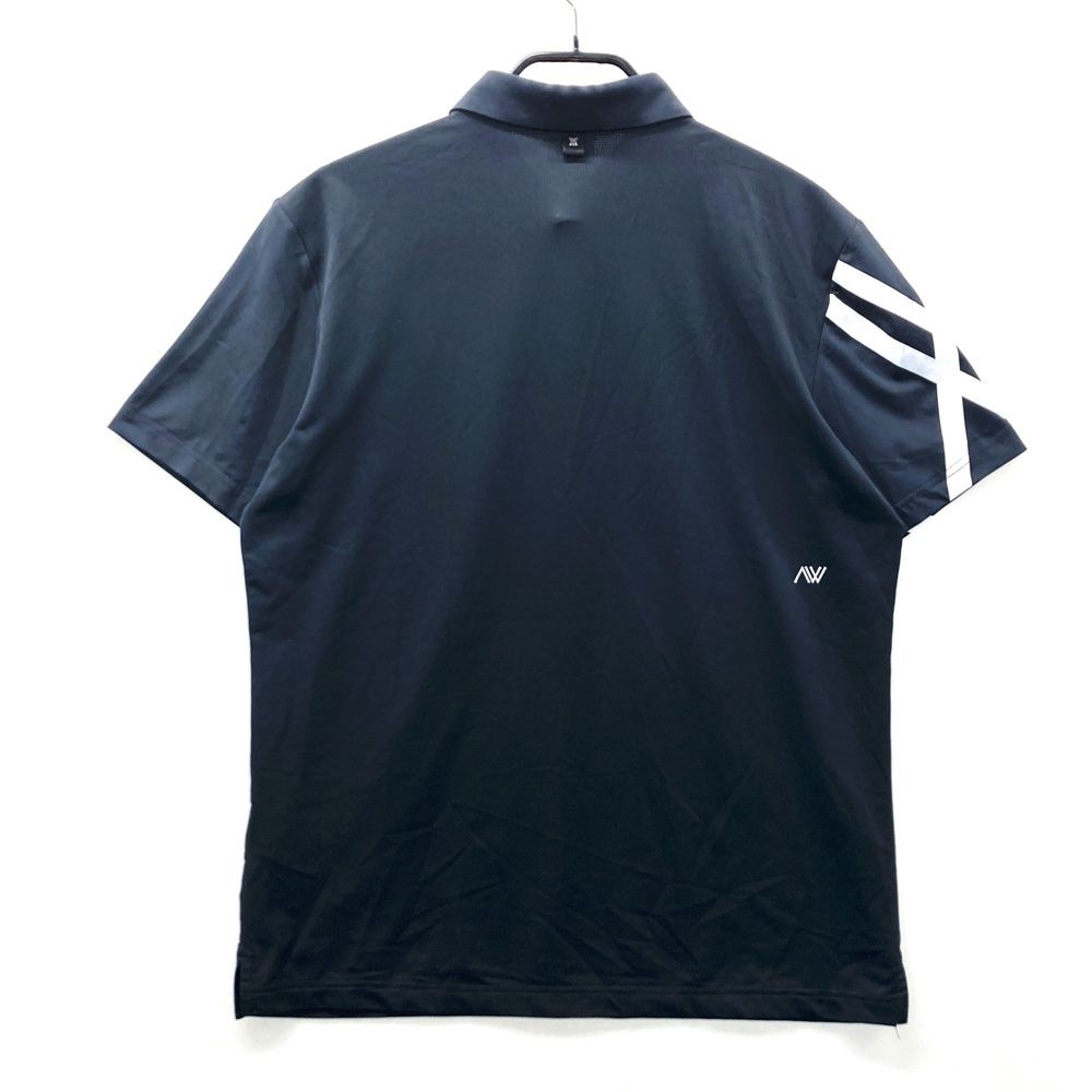サイズ：L ANEW GOLF アニューゴルフ 半袖ポロシャツ ブラック系