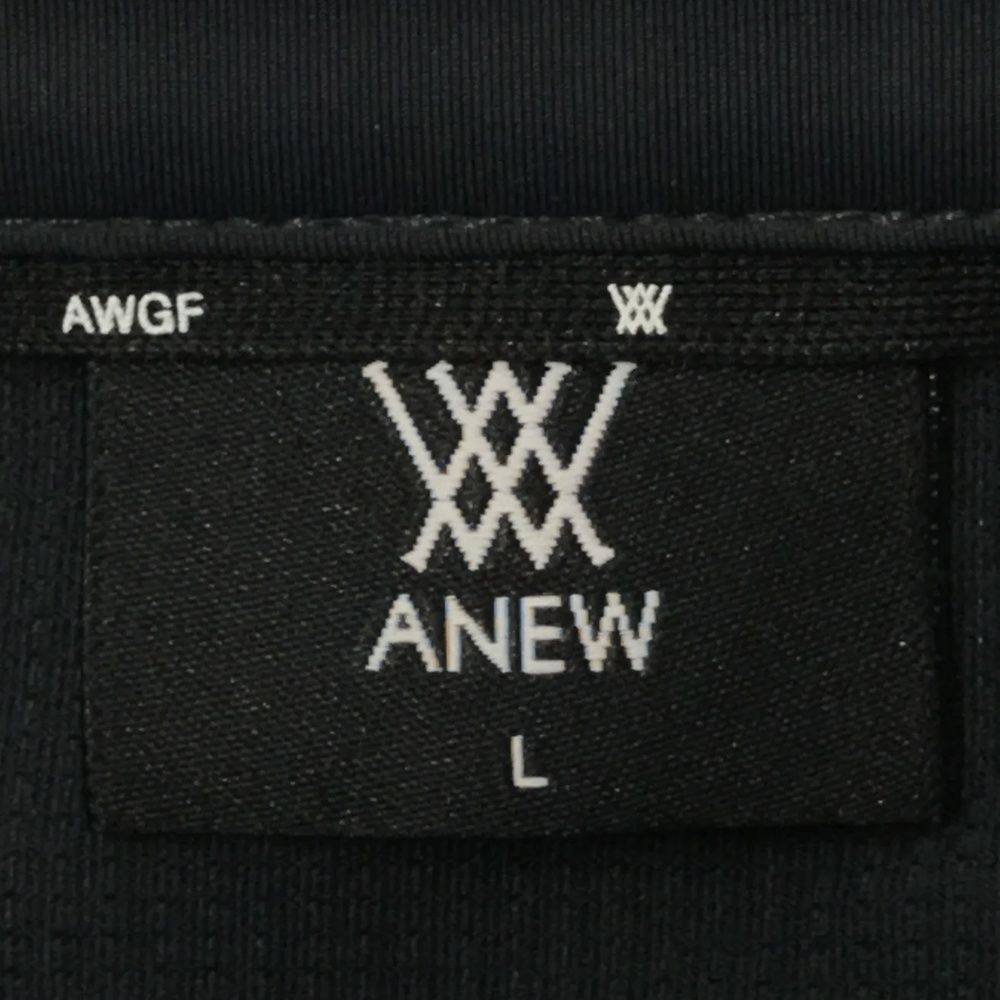 サイズ：L ANEW GOLF アニューゴルフ 半袖ポロシャツ ブラック系