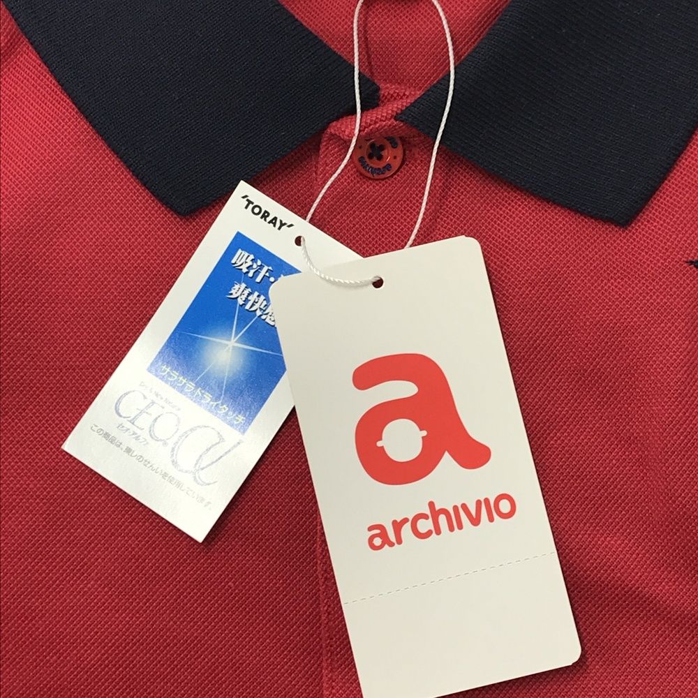 サイズ 48 アルチビオ 半袖ポロシャツ レッド系 ゴルフウェア メンズ ストスト シャツ メンズウェア ゴルフ