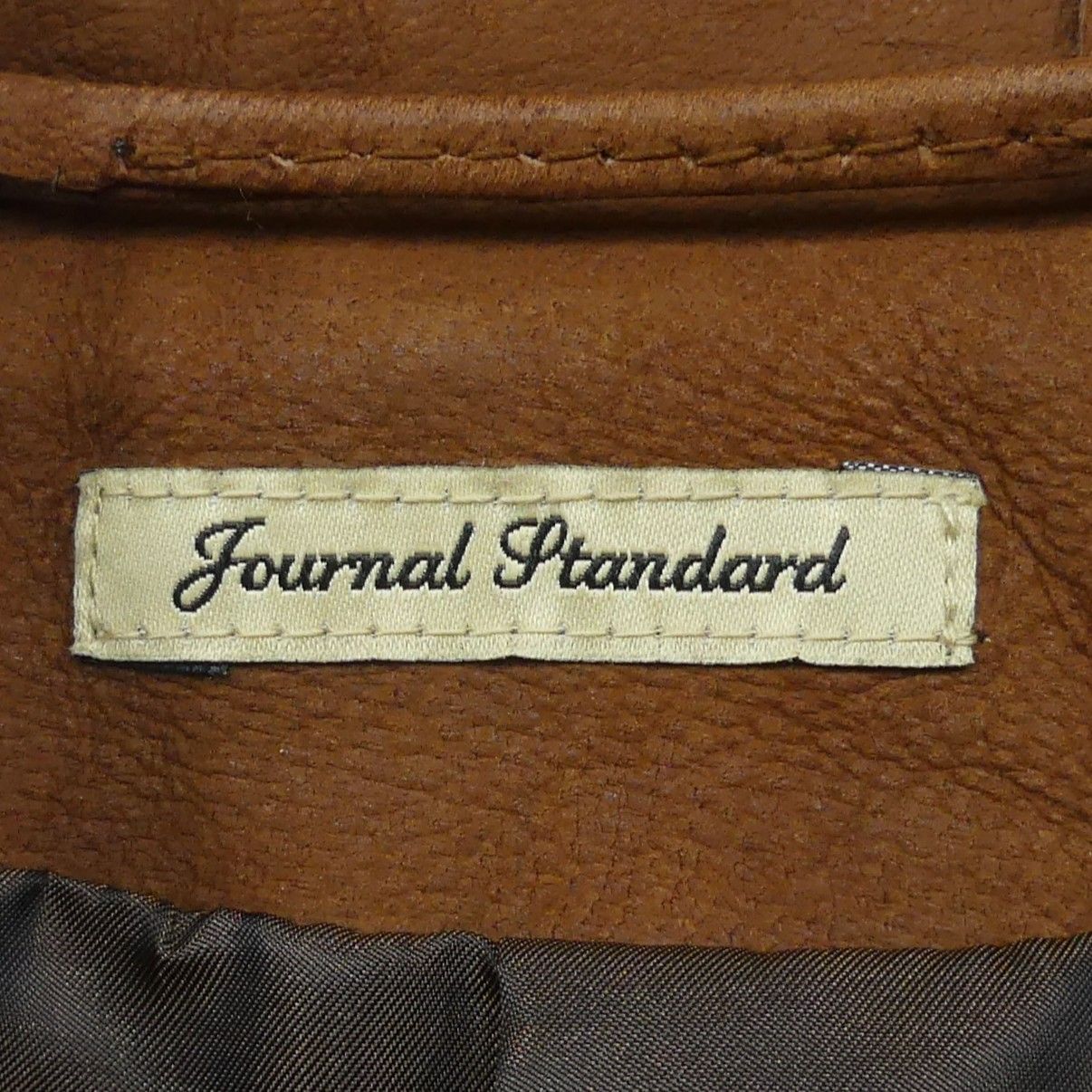 ジャーナルスタンダード 羊革 ラムレザー テーラードジャケット ブラウン M JOURNAL STANDARD ジャーナルスタンダード テーラードジャケット L 羊