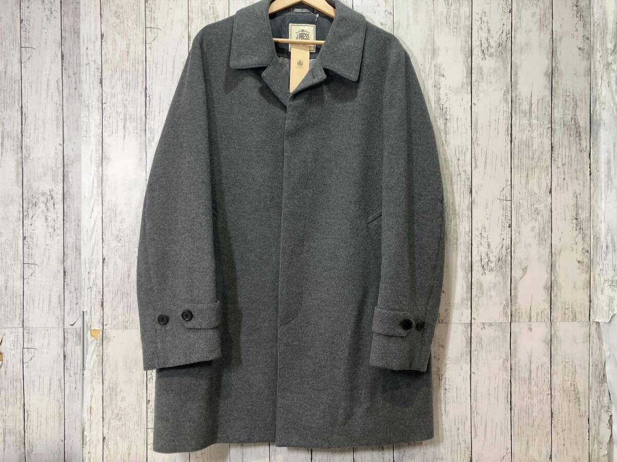 J PRESS ジェイプレス ウールカシミアビーバー ドレスカーコート グレー XL