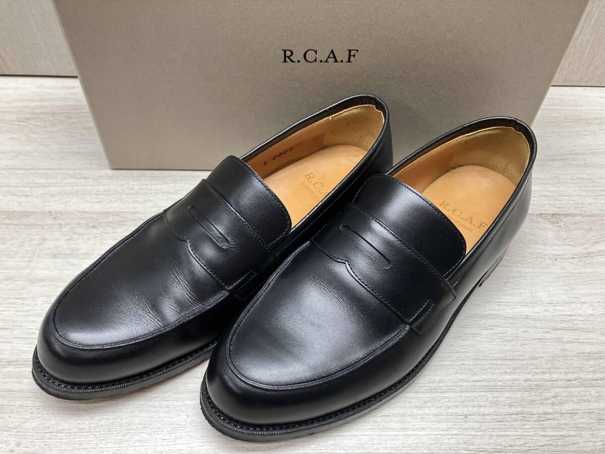 R.C.A.F.|アールシーエーハットウェア 0002 G コインローファー フレンチローファー ワインハイマー 日本製 ボックスカーフ 子牛革 保存袋付
