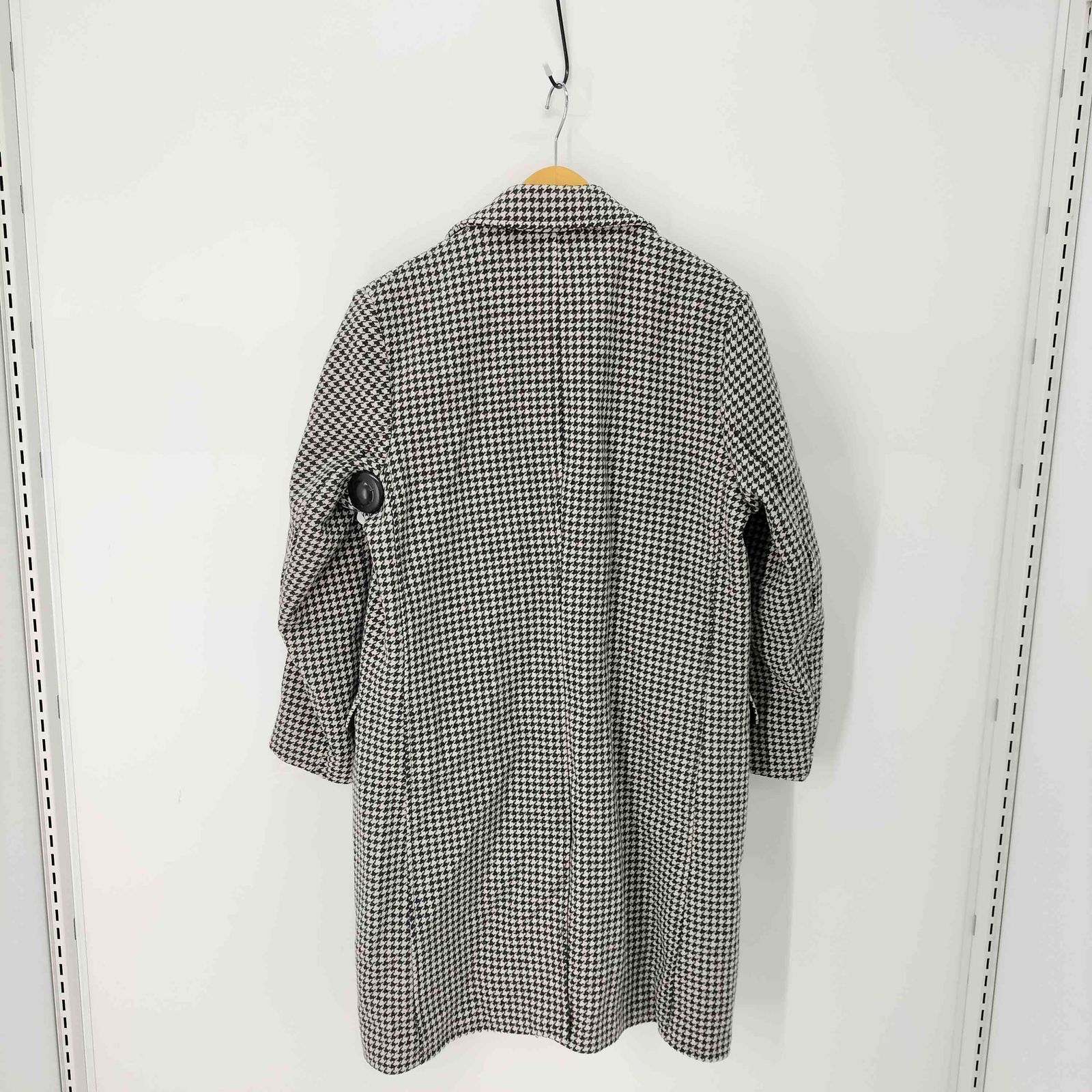 ショット Schott 千鳥格子柄 ウールナイロン チェスターコート メンズ US 36