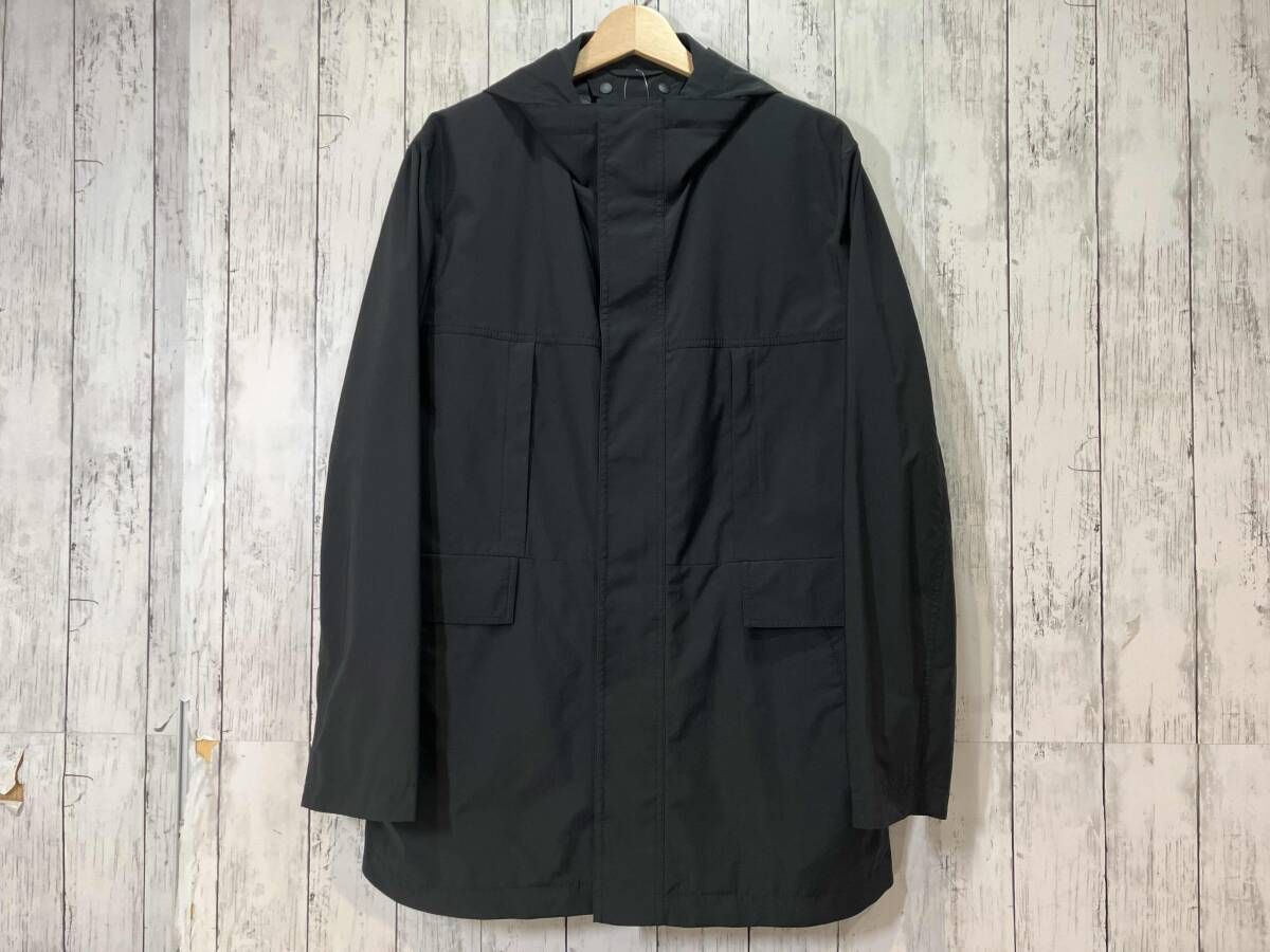 タグ付き JOSEPH HOMME ジョゼフ オム スプリットピーチストレッチコート マウンテンパーカ ブラック サイズ50