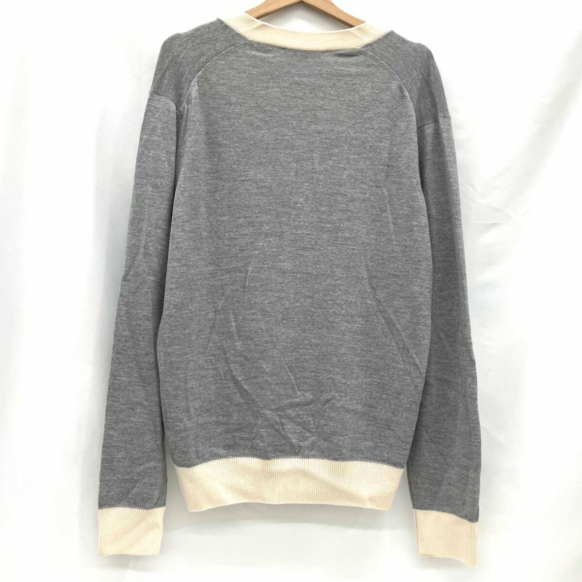 ブルゾン グレー MAISON KITSUNE メゾン キツネ ベイビーフォックスパッチウールカーディガン サイズ L カラー|グレー