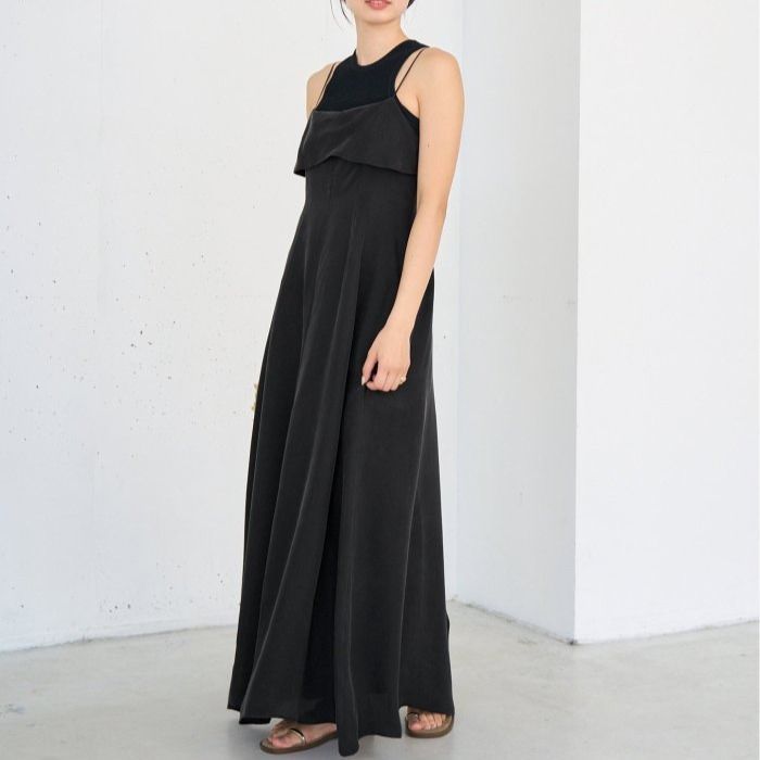 IENA イエナ キュプラサテンキャミドレスワンピース レディース グレー 36