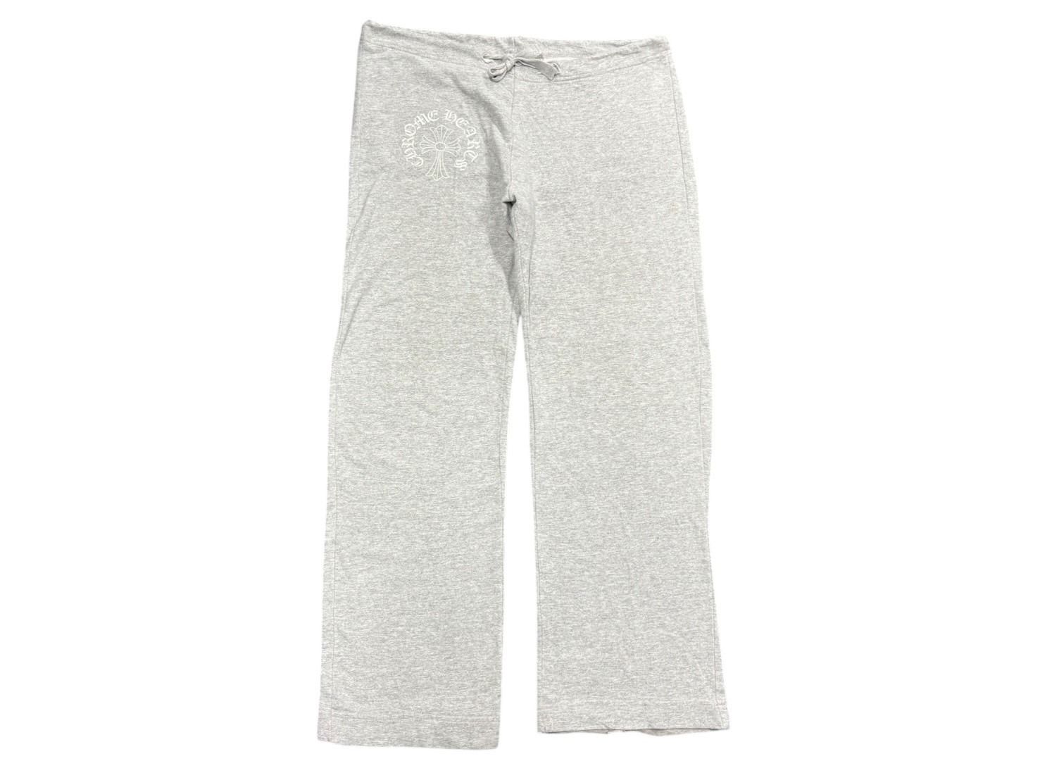 CHROME HEARTS クロムハーツ モデル スウェットパンツ サイズS ホースシュー ロゴプリント グレー ホワイト 4 b 009840
