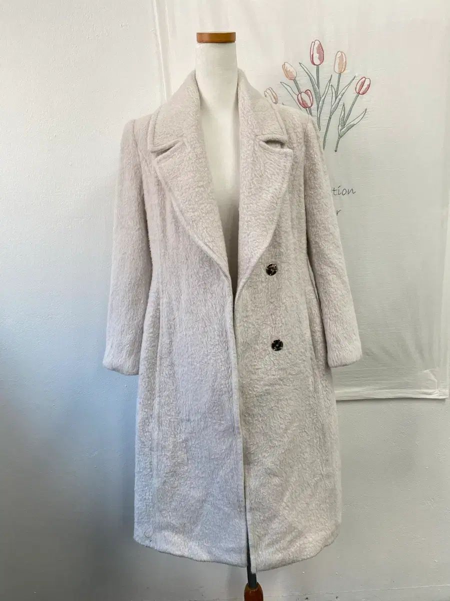 モジョエスピン 配送 スリ アルパカ50% スリムLINE ロングコート