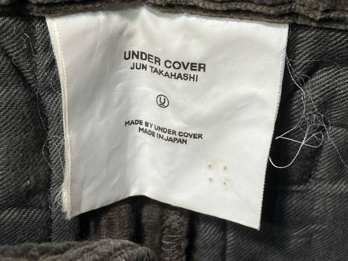 01AW UNDERCOVER フラワーパッチコーデュロイパンツ カーキ サイズM