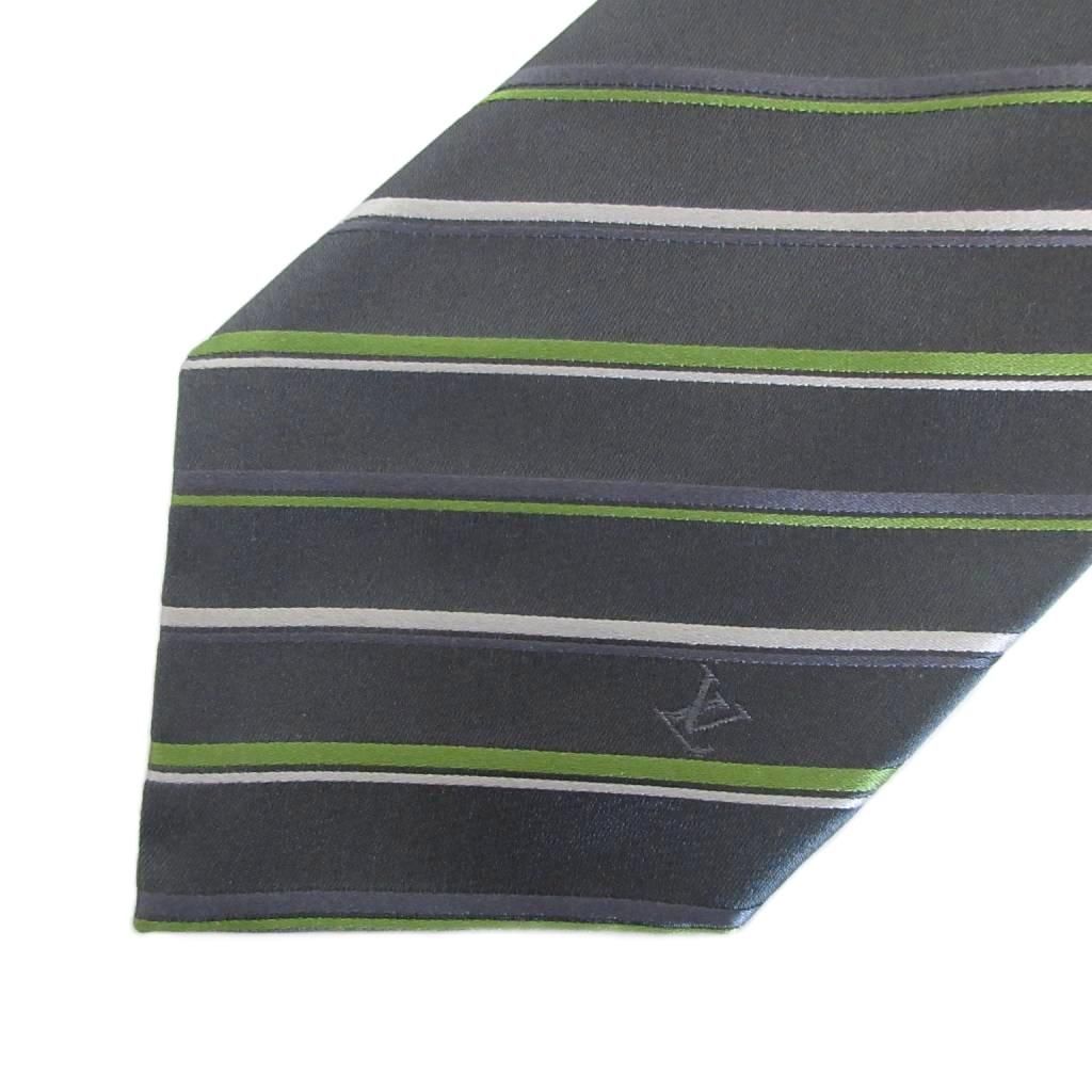 ルイヴィトン LOUIS VUITTON 美品 レジメンタルストライプ ネクタイ