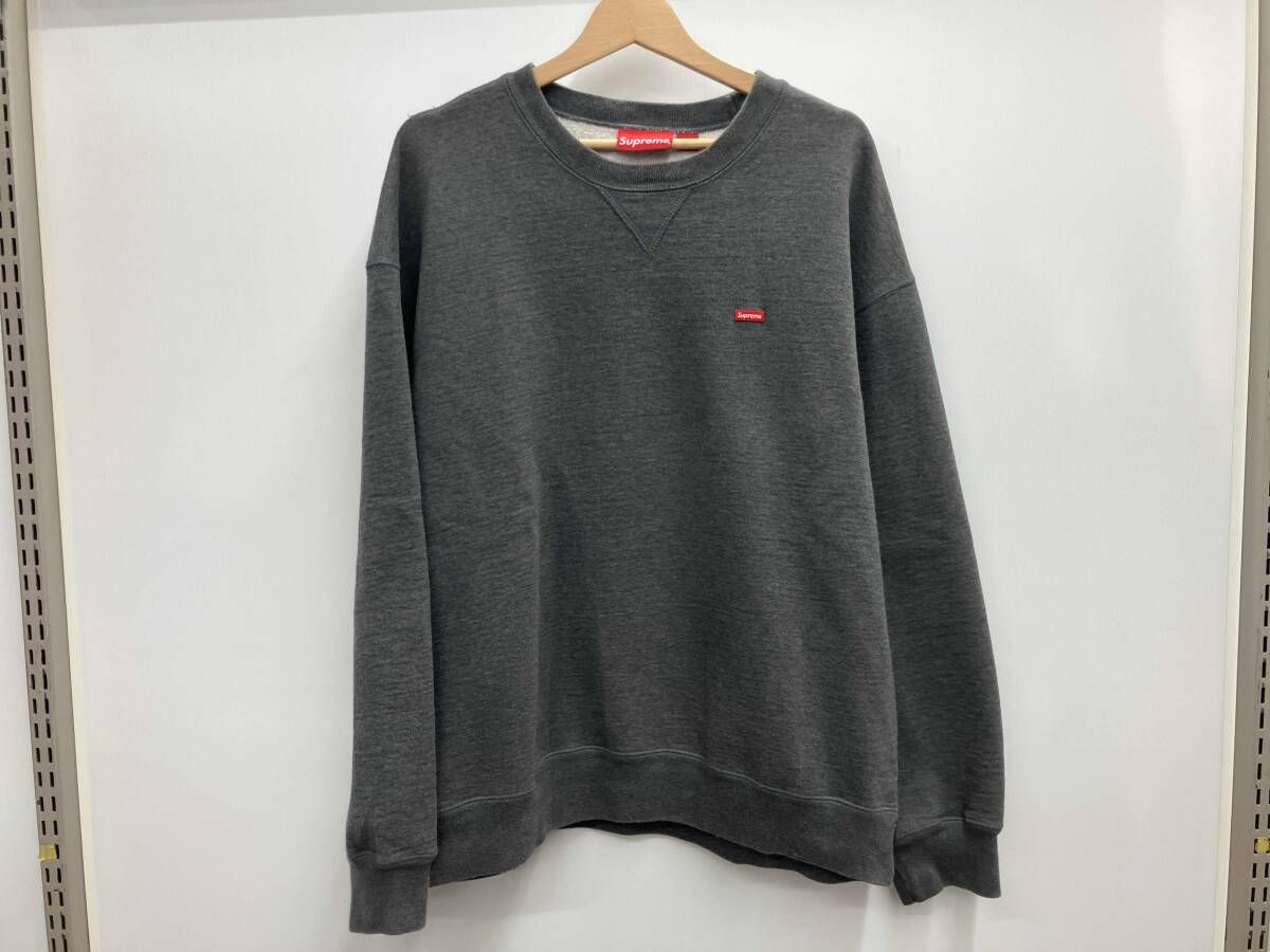 SUPREME シュプリーム SMALL BOX LOGO CREWNECK HEATHER GREY スモール