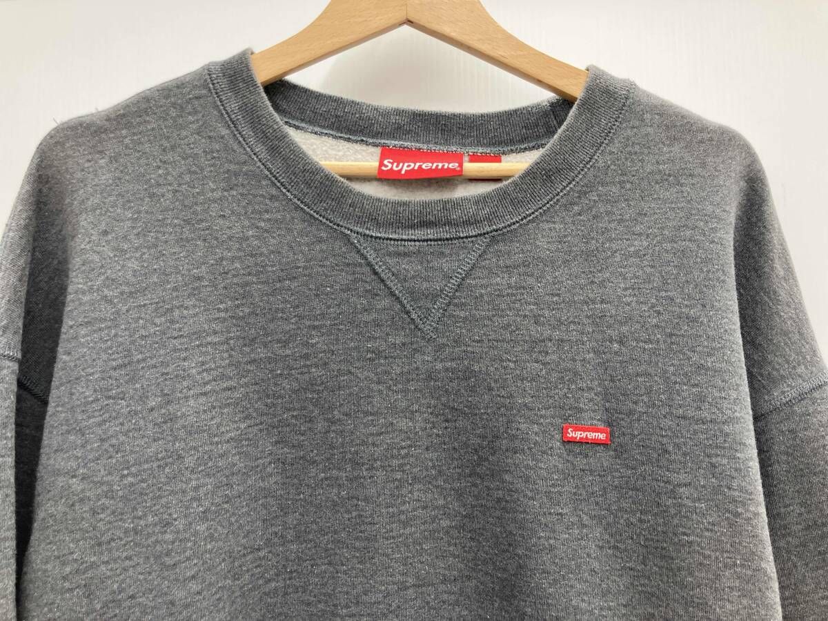 SUPREME シュプリーム SMALL BOX LOGO CREWNECK HEATHER GREY スモール