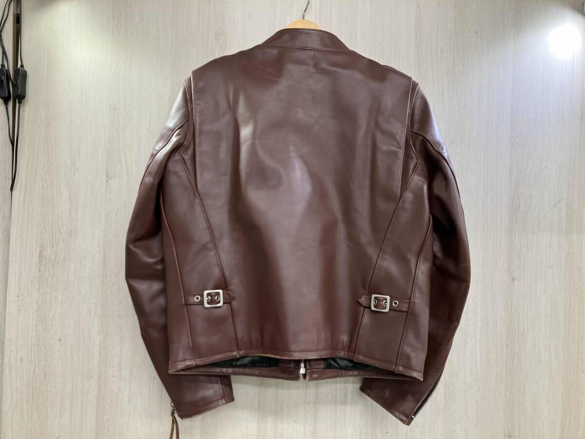 通年 IMDIAN MOTORCYCLE インディアン モーターサイクル シングルライダース 牛革 ブラウン