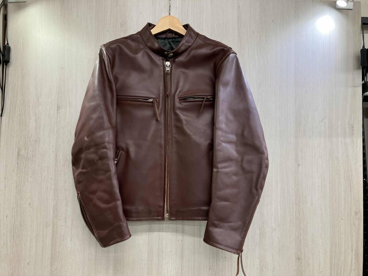 通年 IMDIAN MOTORCYCLE インディアン モーターサイクル シングルライダース 牛革 ブラウン