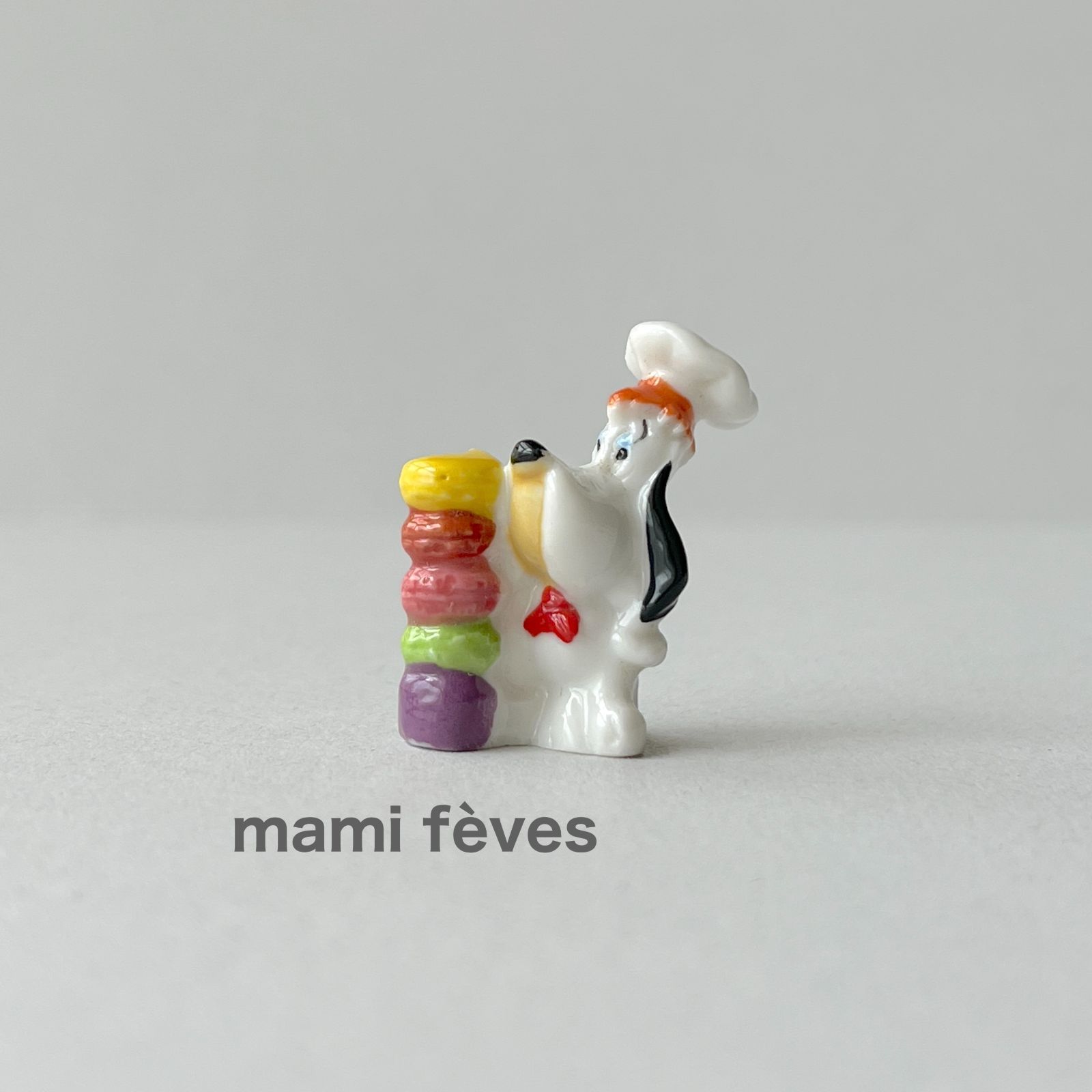 フェーヴ マカロンとドルーピー フランス フェーブ ミニチュア陶器