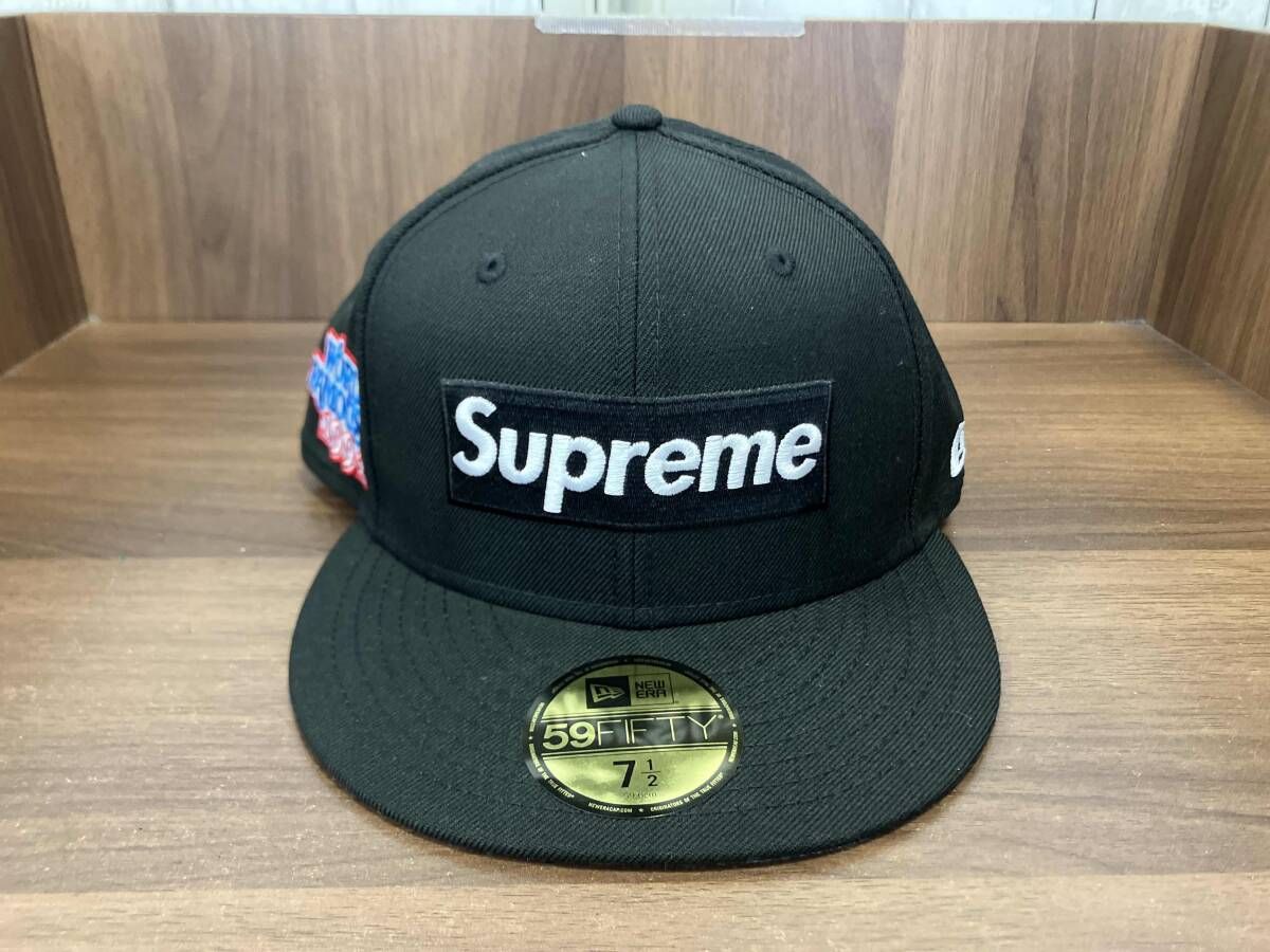 Supreme シュプリーム ERA 6パネル キャップ ブラック WORLD FAMOUS 1994 ボックスロゴ 59 FIFTY 7 1 2 59.6 cm