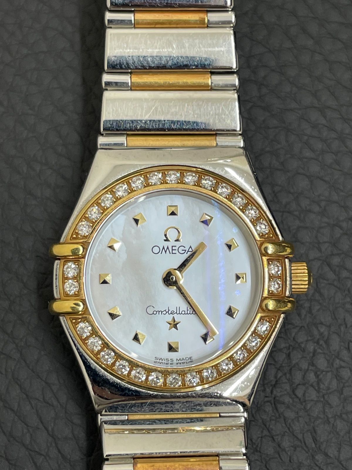 OMEGA オメガ 1365 71 コンステレーション ミニ 腕時計 ステンレススチール SSxK 18 YG ダイヤモンド レディース