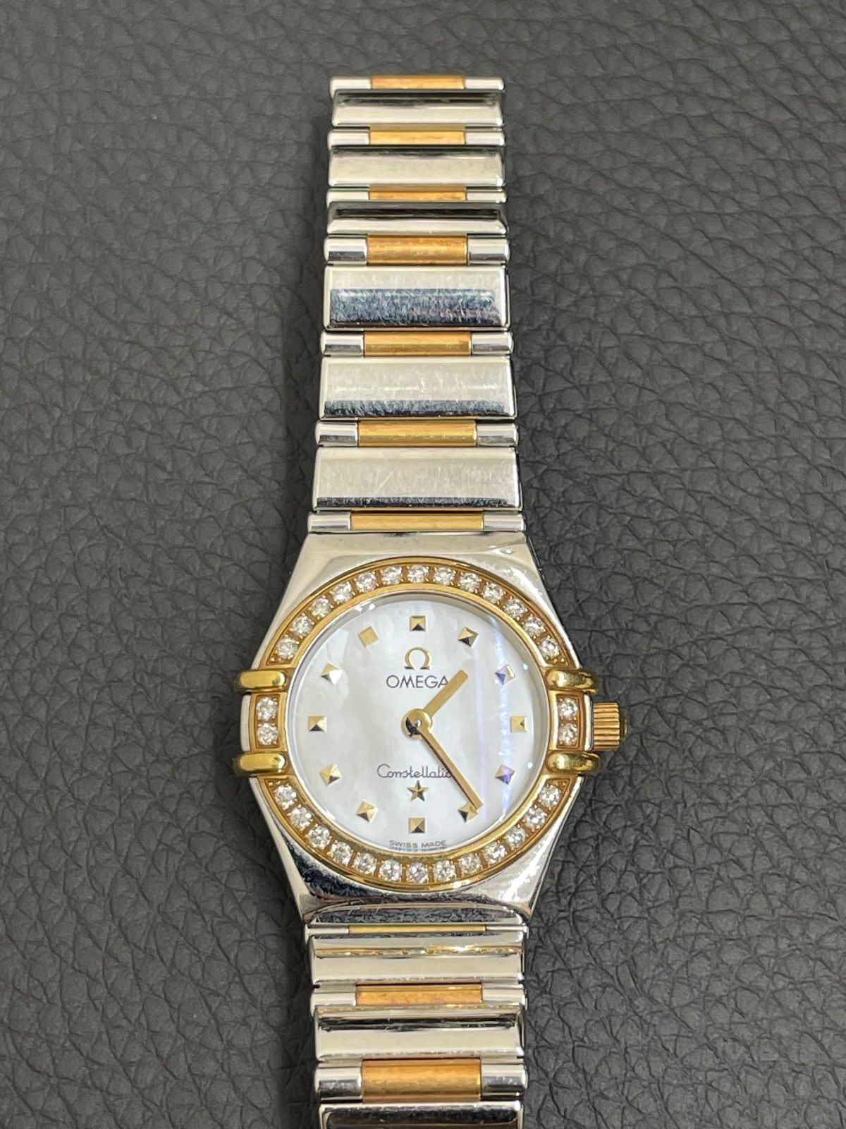◎ OMEGA オメガ 1365.71 コンステレーション ミニ 腕時計 ステンレススチール SSxK 18 YG ダイヤモンド レディース