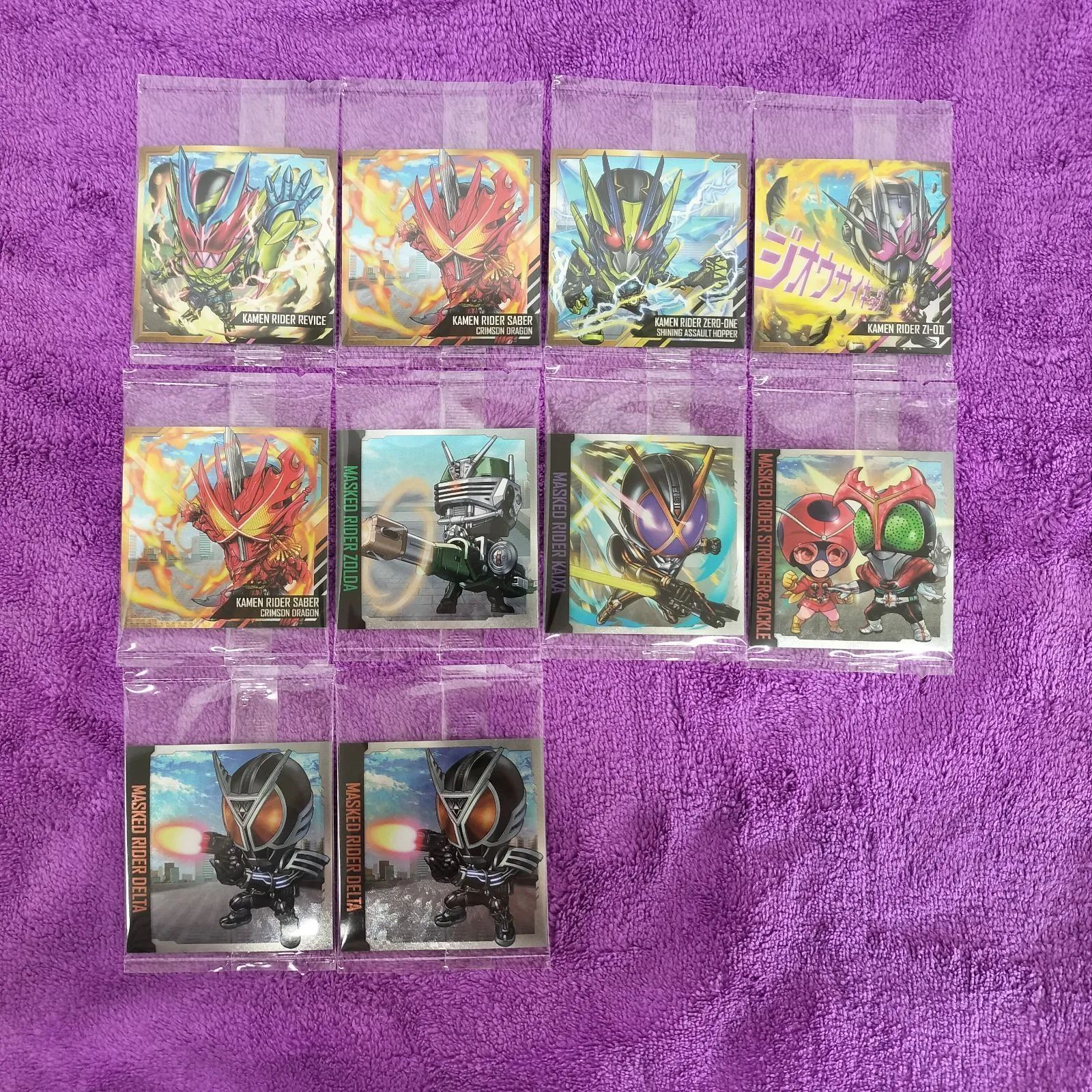 10枚セット まとめ売り 仮面ライダー 4 ウエハース シール - メルカリ