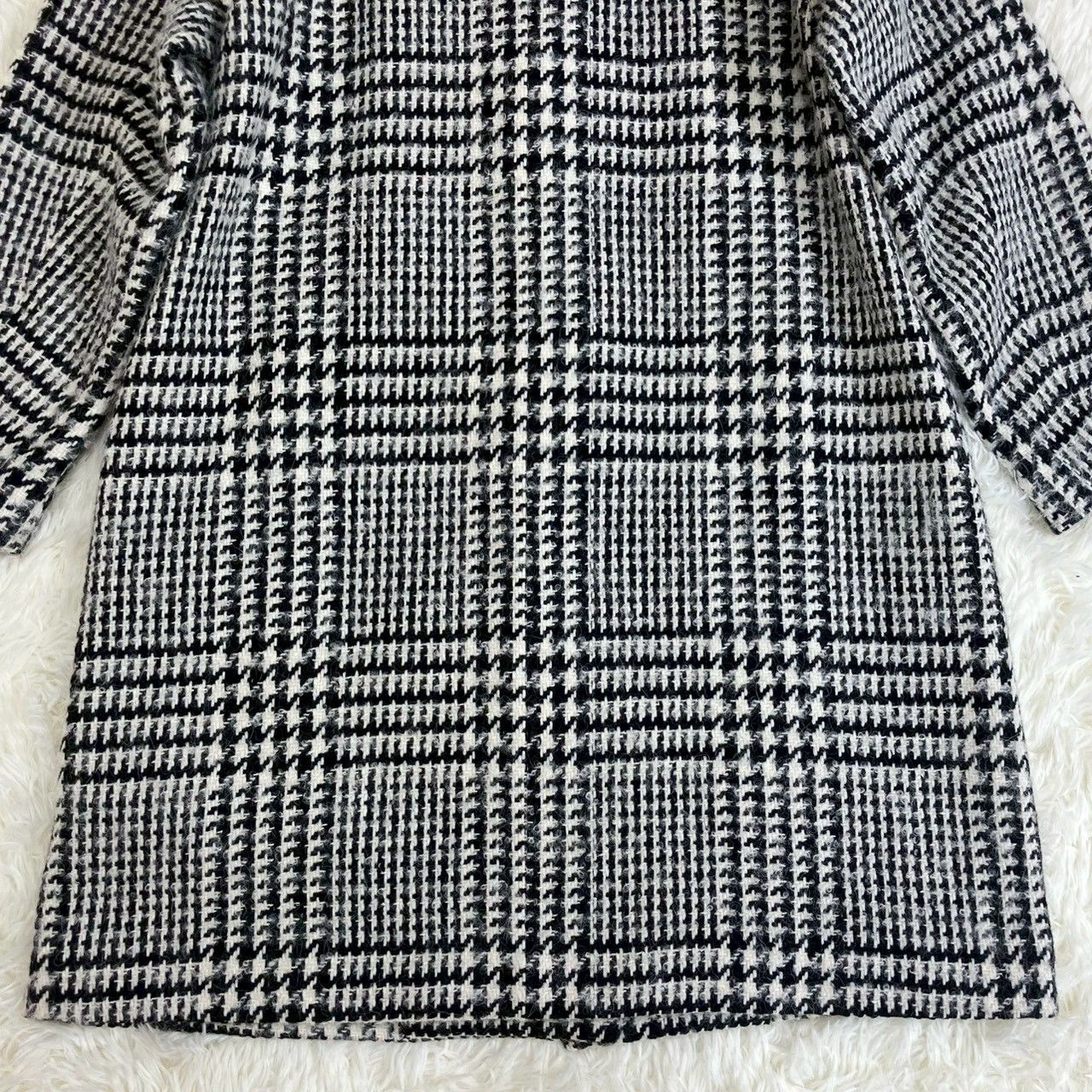 マッキントッシュフィロソフィー ステンカラーコート 千鳥柄 アルパカ