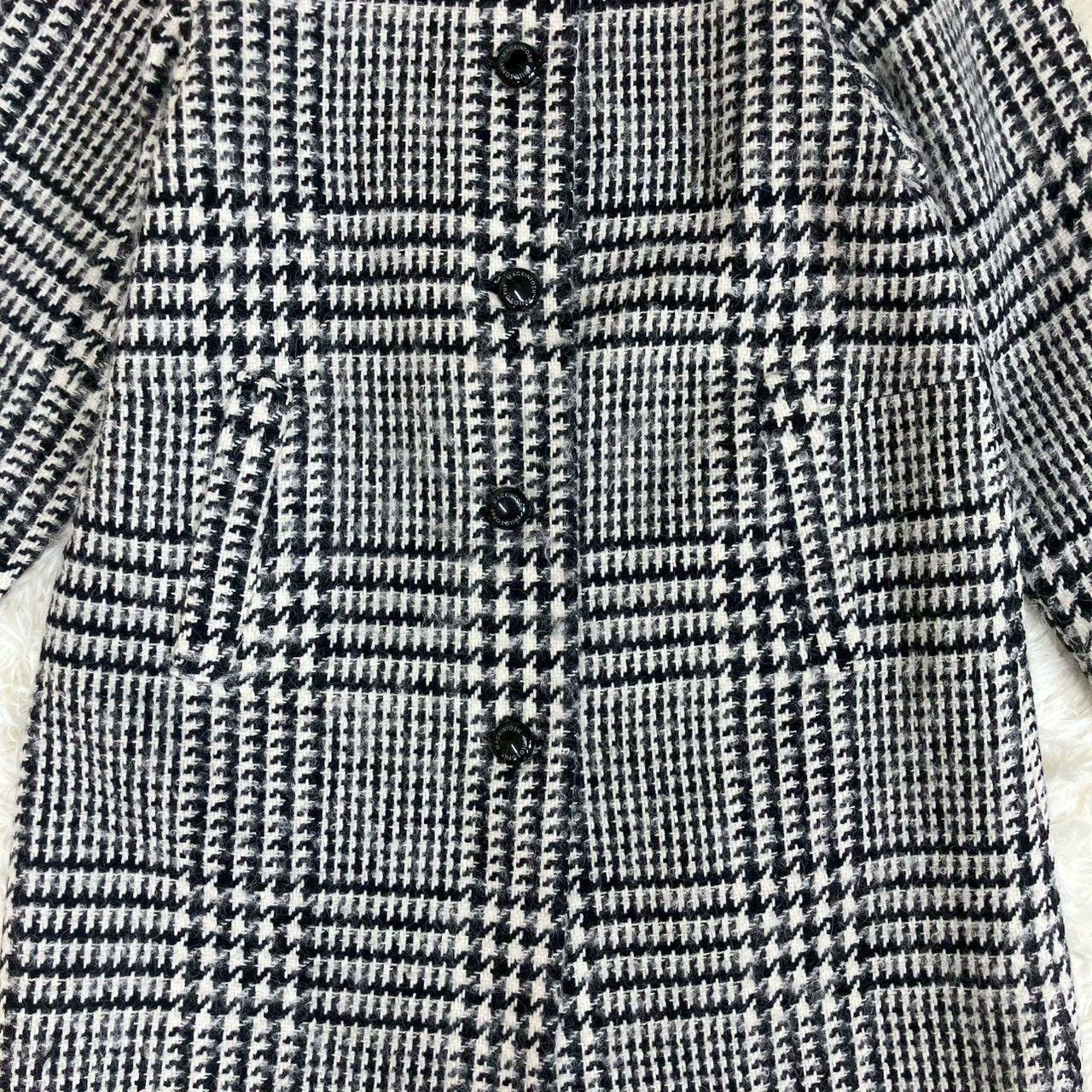 マッキントッシュフィロソフィー ステンカラーコート 千鳥柄 アルパカ