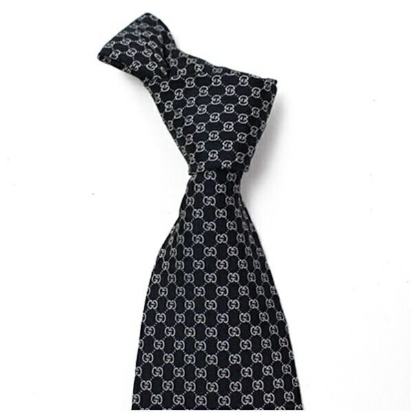 グッチ シルク ネクタイ GG柄 中古 Aランク GUCCI メンズ ビジネス